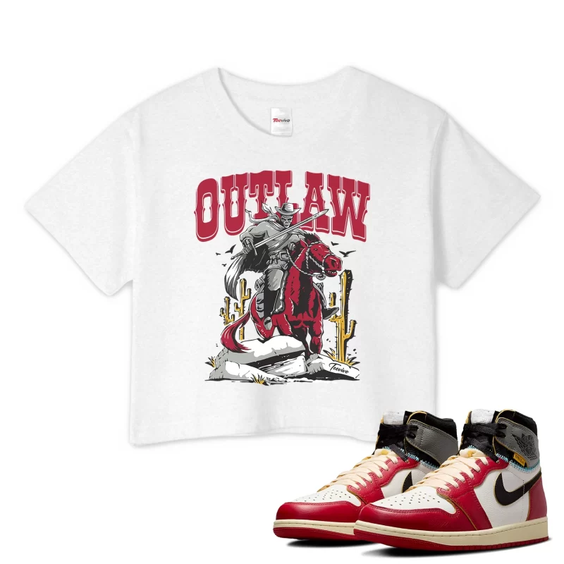 TeeVivo Crop Top Match Air Jordan 1 Retro High Union LA Chicago Shadow Outlaw – Air Jordan 1 Crop Top, AJ1 Crop Top
