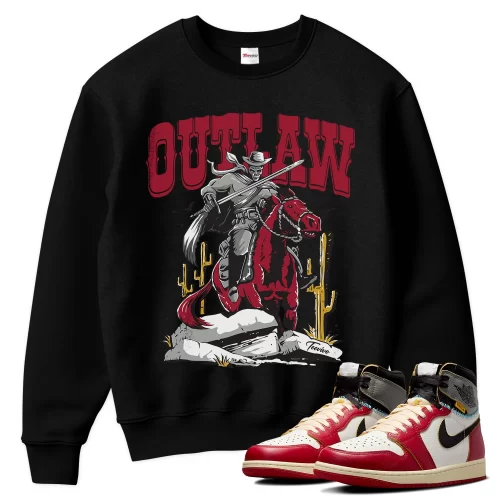 TeeVivo Sweatshirt Match Air Jordan 1 Retro High Union LA Chicago Shadow Outlaw – Air Jordan 1 Sweatshirt, AJ1 Sweatshirt