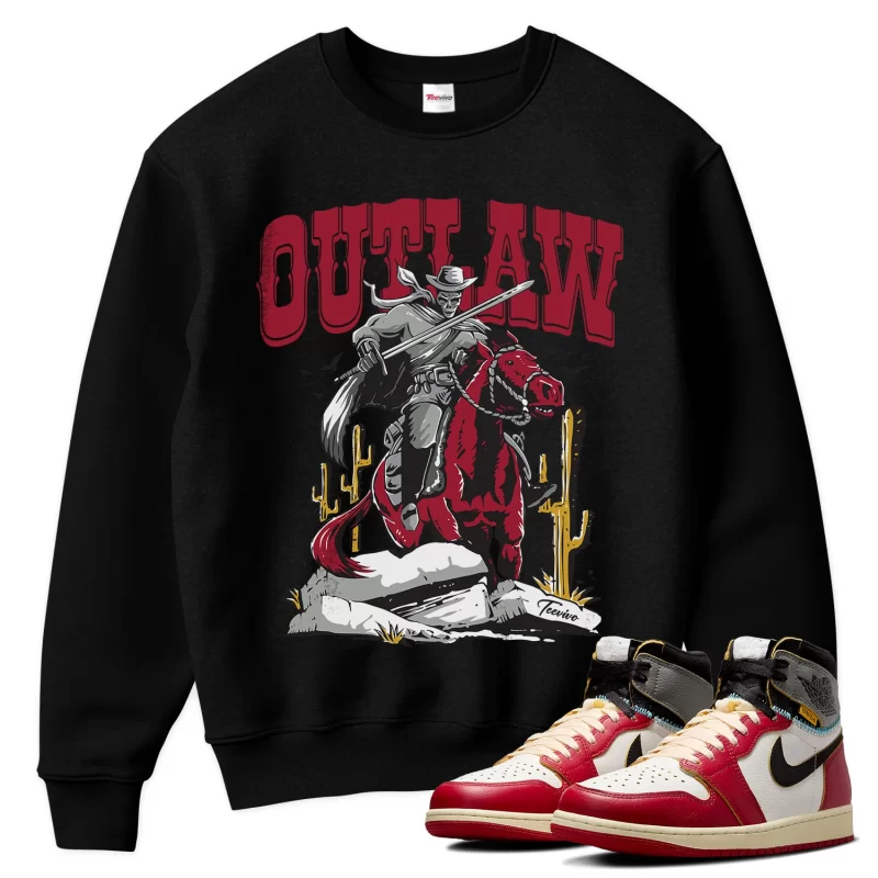 TeeVivo Sweatshirt Match Air Jordan 1 Retro High Union LA Chicago Shadow Outlaw – Air Jordan 1 Sweatshirt, AJ1 Sweatshirt