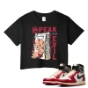 TeeVivo Crop Top Match Air Jordan 1 Retro High Union LA Chicago Shadow Speak no evil – Air Jordan 1 Crop Top, AJ1 Crop Top