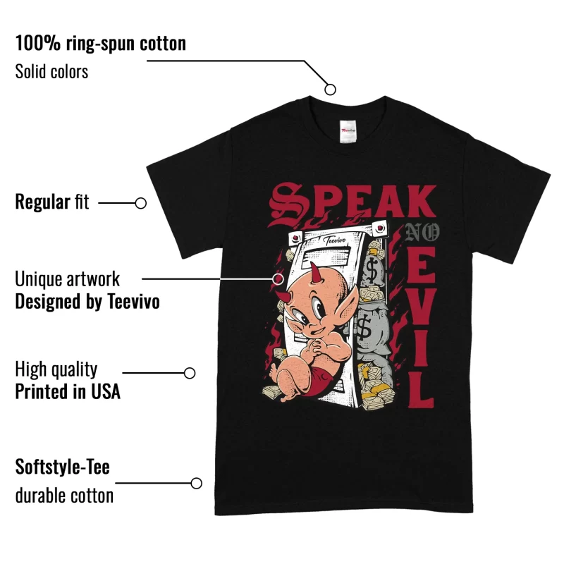TeeVivo T-Shirt Match Air Jordan 1 Retro High Union LA Chicago Shadow Speak no evil – Air Jordan 1 Shirt, AJ1 Shirt