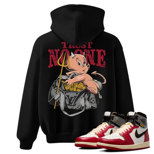 TeeVivo Hoodie Match Air Jordan 1 Retro High Union LA Chicago Shadow Trust no one – Air Jordan 1 Hoodie, AJ1 Hoodie