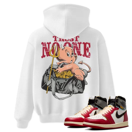 TeeVivo Hoodie Match Air Jordan 1 Retro High Union LA Chicago Shadow Trust no one – Air Jordan 1 Hoodie, AJ1 Hoodie