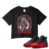 TeeVivo Air Jordan 12 Retro Flu Game Crop Top Match Awake Graphic CT8013-002