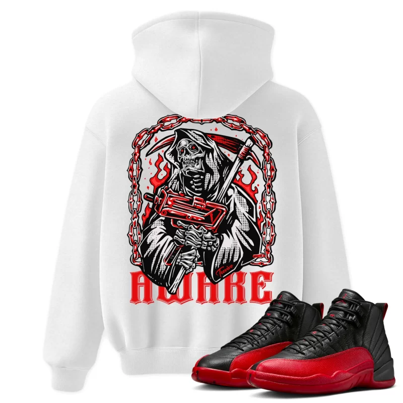 TeeVivo Air Jordan 12 Retro Flu Game Hoodie Match Awake Graphic CT8013-002