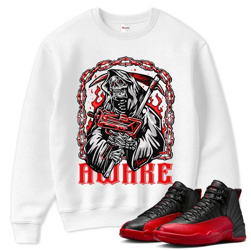 TeeVivo Air Jordan 12 Retro Flu Game Sweatshirt Match Awake Graphic CT8013-002