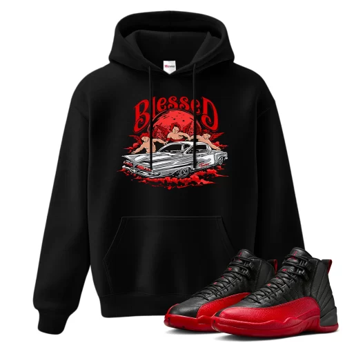 TeeVivo Air Jordan 12 Retro Flu Game Hoodie Match Blessed Graphic CT8013-002