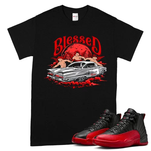 TeeVivo Air Jordan 12 Retro Flu Game T-Shirt Match Blessed Graphic CT8013-002