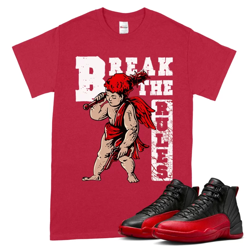 TeeVivo Air Jordan 12 Retro Flu Game T-Shirt Match Break the rules Graphic CT8013-002