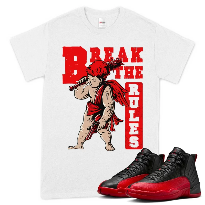 TeeVivo Air Jordan 12 Retro Flu Game T-Shirt Match Break the rules Graphic CT8013-002