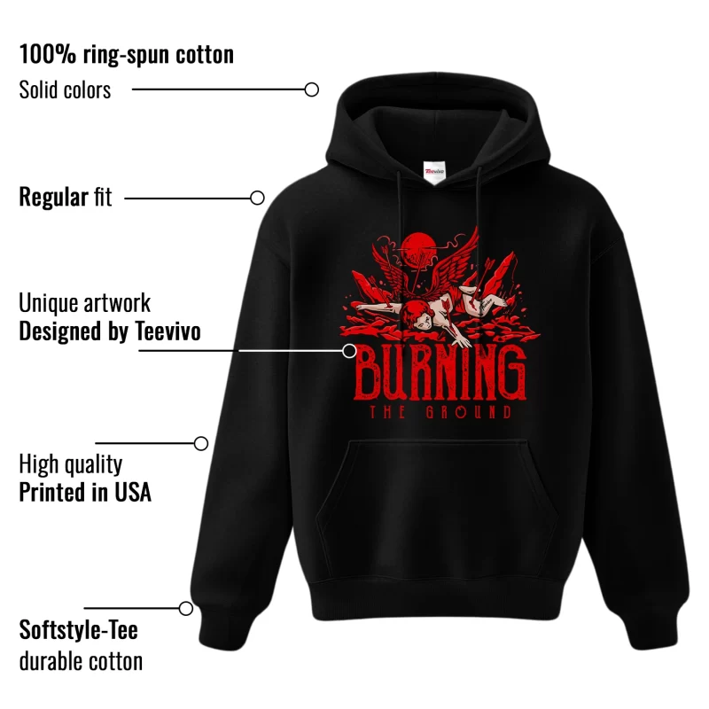 TeeVivo Air Jordan 12 Retro Flu Game Hoodie Match Burning the ground Graphic CT8013-002