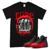TeeVivo Air Jordan 12 Retro Flu Game T-Shirt Match Crime Graphic CT8013-002