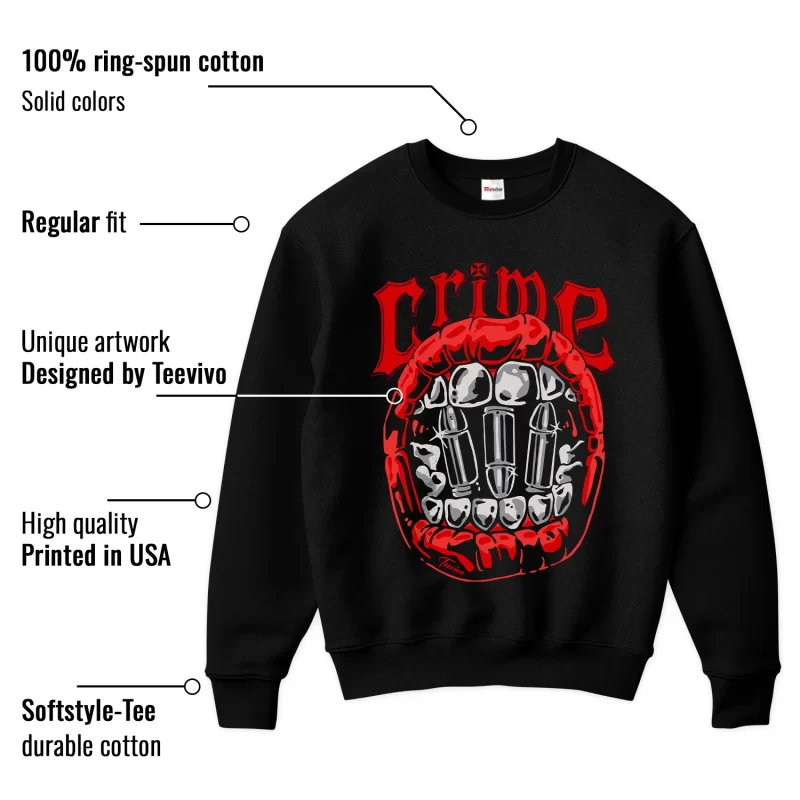 TeeVivo Air Jordan 12 Retro Flu Game Sweatshirt Match Crime Graphic CT8013-002