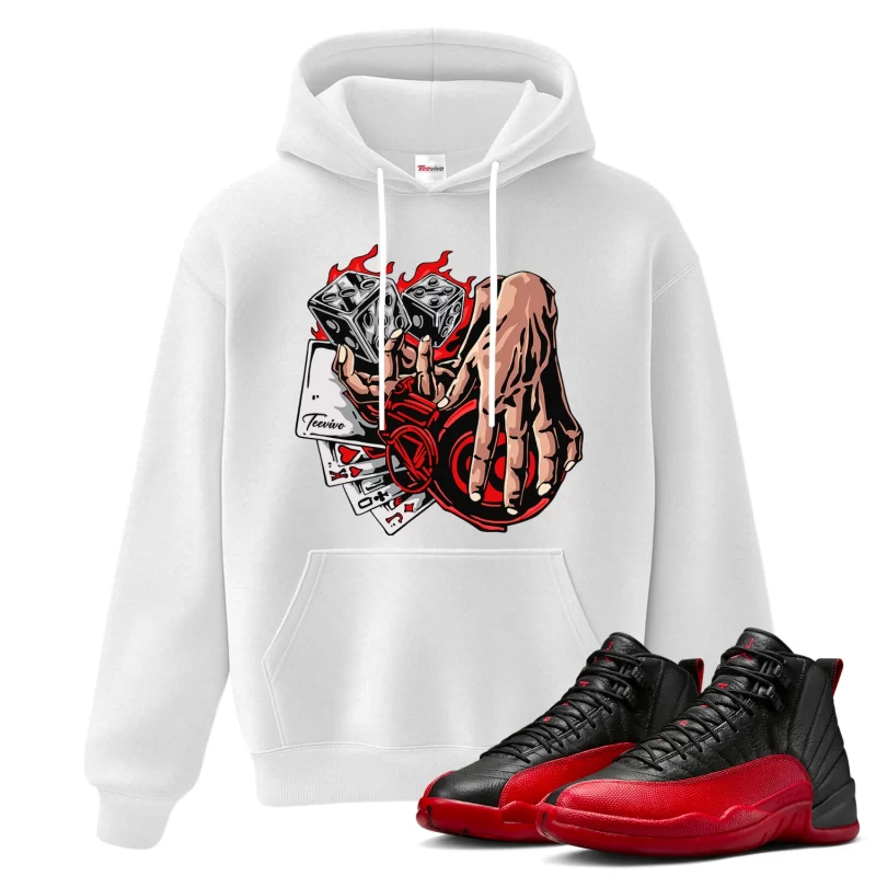 TeeVivo Air Jordan 12 Retro Flu Game Hoodie Match Gambling Graphic CT8013-002