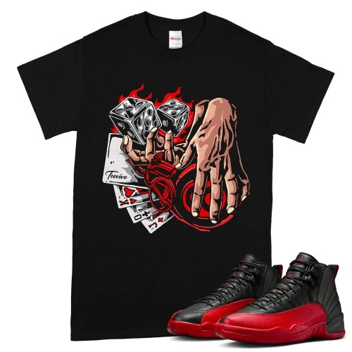 TeeVivo Air Jordan 12 Retro Flu Game T-Shirt Match Gambling Graphic CT8013-002