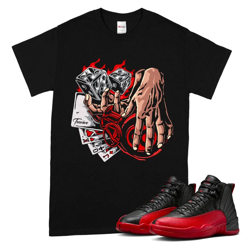 TeeVivo Air Jordan 12 Retro Flu Game T-Shirt Match Gambling Graphic CT8013-002