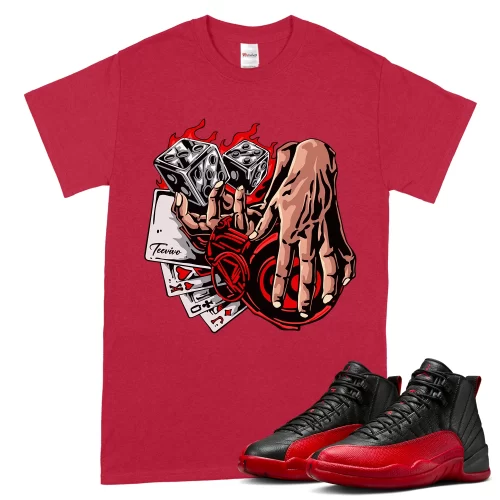 TeeVivo Air Jordan 12 Retro Flu Game T-Shirt Match Gambling Graphic CT8013-002