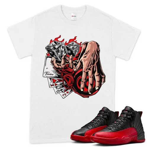 TeeVivo Air Jordan 12 Retro Flu Game T-Shirt Match Gambling Graphic CT8013-002