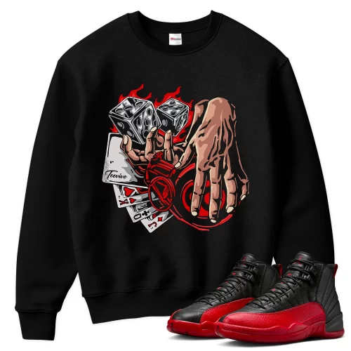 TeeVivo Air Jordan 12 Retro Flu Game Sweatshirt Match Gambling Graphic CT8013-002