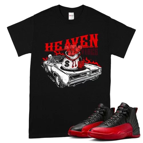 TeeVivo Air Jordan 12 Retro Flu Game T-Shirt Match Heaven vibes Graphic CT8013-002