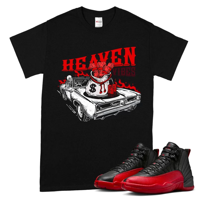 TeeVivo Air Jordan 12 Retro Flu Game T-Shirt Match Heaven vibes Graphic CT8013-002