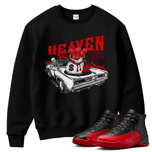 TeeVivo Air Jordan 12 Retro Flu Game Sweatshirt Match Heaven vibes Graphic CT8013-002