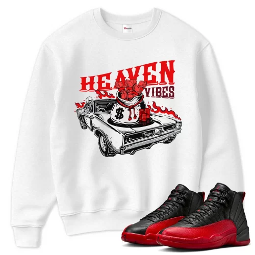 TeeVivo Air Jordan 12 Retro Flu Game Sweatshirt Match Heaven vibes Graphic CT8013-002
