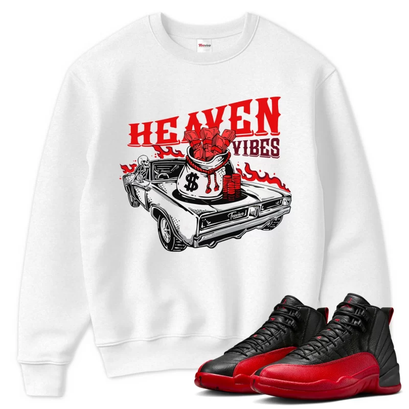 TeeVivo Air Jordan 12 Retro Flu Game Sweatshirt Match Heaven vibes Graphic CT8013-002