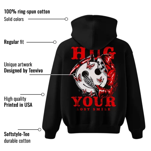 TeeVivo Air Jordan 12 Retro Flu Game Hoodie Match Hug your lost smile Graphic CT8013-002