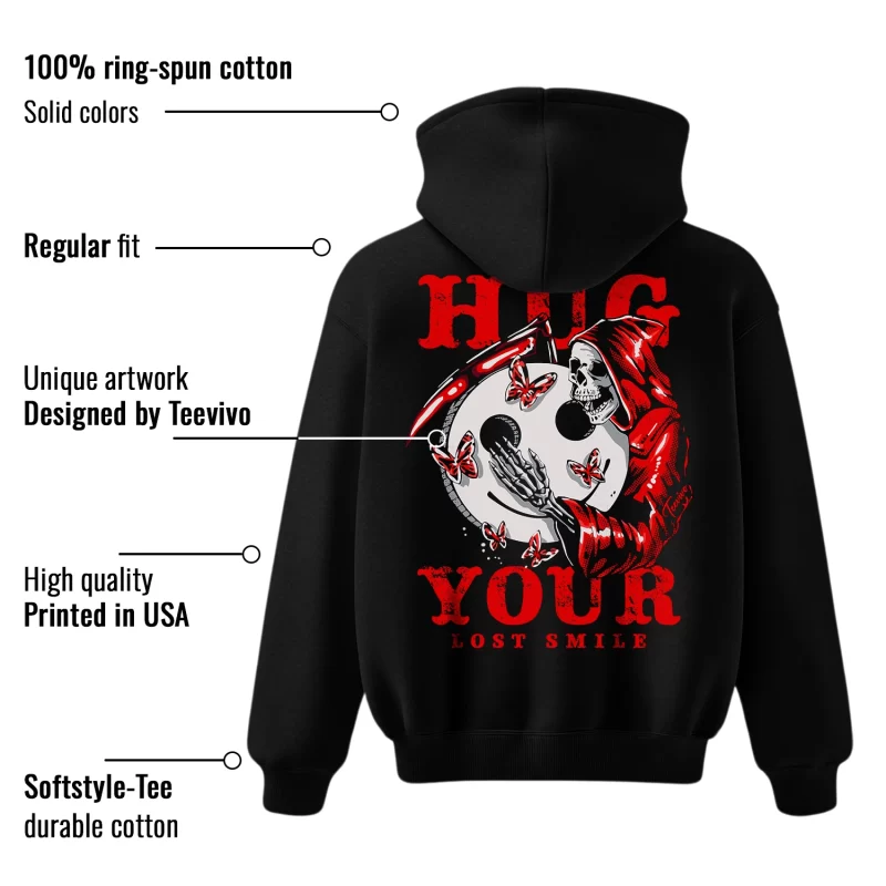 TeeVivo Air Jordan 12 Retro Flu Game Hoodie Match Hug your lost smile Graphic CT8013-002