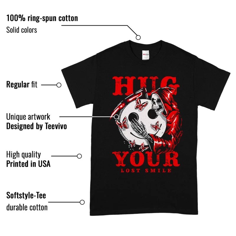 TeeVivo Air Jordan 12 Retro Flu Game T-Shirt Match Hug your lost smile Graphic CT8013-002