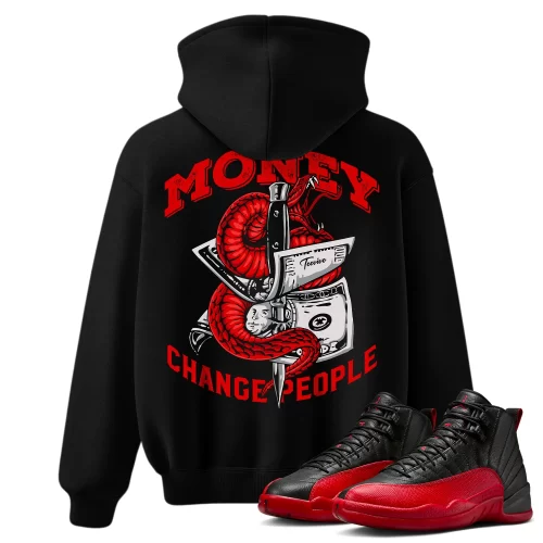 TeeVivo Air Jordan 12 Retro Flu Game Hoodie Match Money change people Graphic CT8013-002