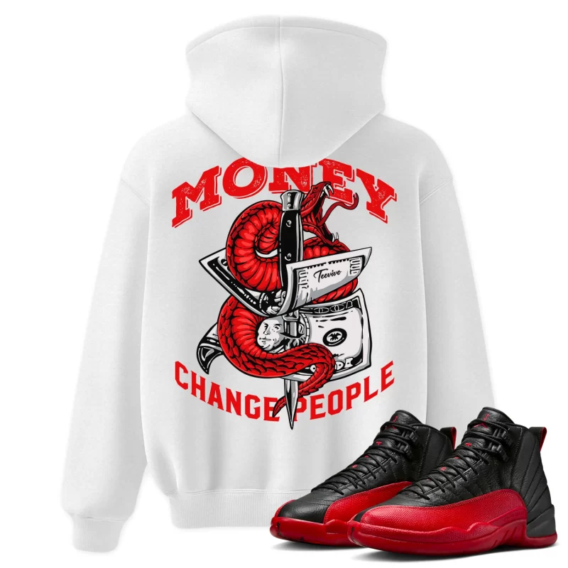 TeeVivo Air Jordan 12 Retro Flu Game Hoodie Match Money change people Graphic CT8013-002