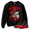 TeeVivo Air Jordan 12 Retro Flu Game Sweatshirt Match Money change people Graphic CT8013-002