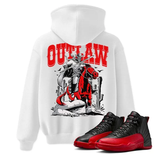 TeeVivo Air Jordan 12 Retro Flu Game Hoodie Match Outlaw Graphic CT8013-002