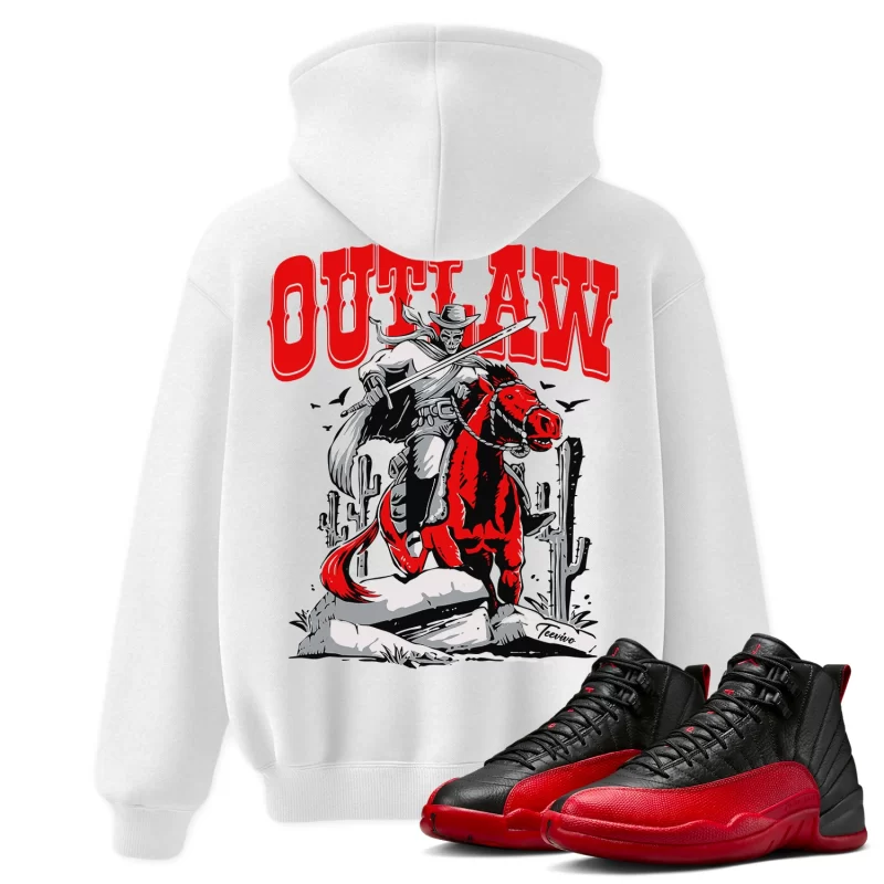 TeeVivo Air Jordan 12 Retro Flu Game Hoodie Match Outlaw Graphic CT8013-002