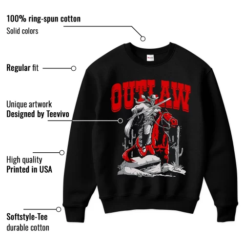 TeeVivo Air Jordan 12 Retro Flu Game Sweatshirt Match Outlaw Graphic CT8013-002