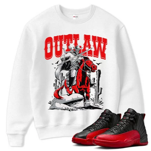 TeeVivo Air Jordan 12 Retro Flu Game Sweatshirt Match Outlaw Graphic CT8013-002