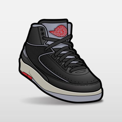 Match Air Jordan 2 Black Cement