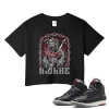 TeeVivo Jordan 2 Black Cement Crop Top, Awake Crop Top, Black Cement 2s Crop Top, Jordan 2 Outfit
