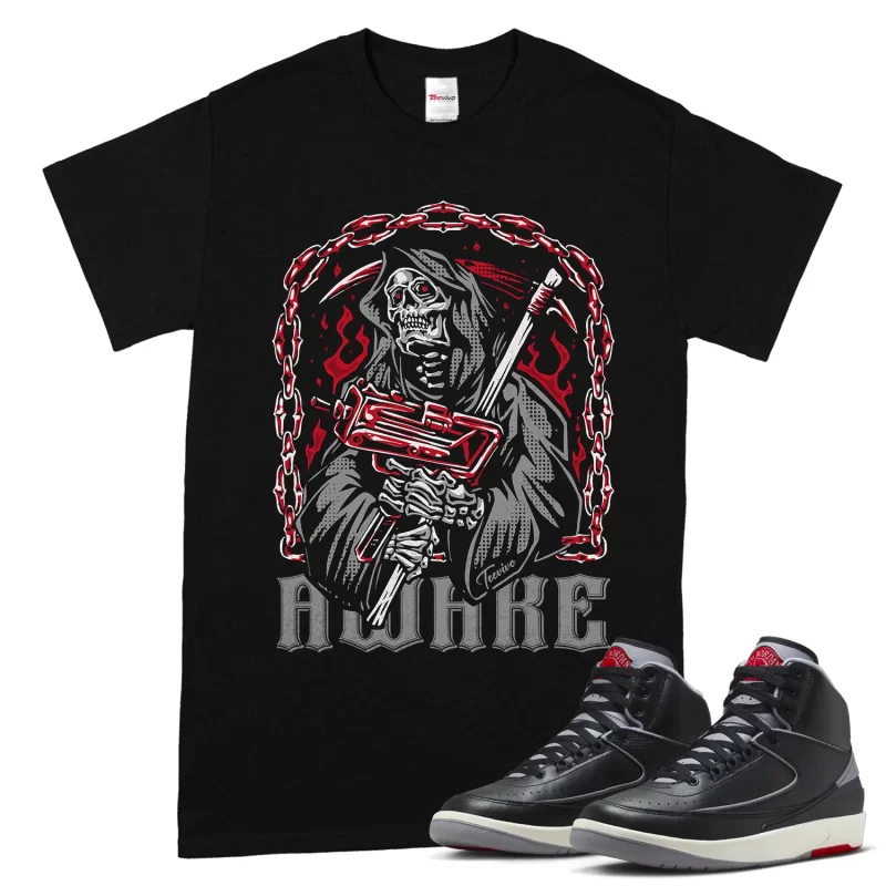 TeeVivo Jordan 2 Black Cement Shirt, Awake Shirt, Black Cement 2s Shirt, Jordan 2 Outfit