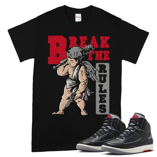 TeeVivo Jordan 2 Black Cement Shirt, Break the rules Shirt, Black Cement 2s Shirt, Jordan 2 Outfit