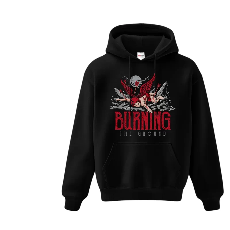 TeeVivo Jordan 2 Black Cement Hoodie, Burning the ground Hoodie, Black Cement 2s Hoodie, Jordan 2 Outfit