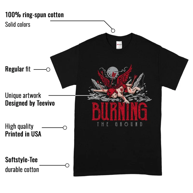 TeeVivo Jordan 2 Black Cement Shirt, Burning the ground Shirt, Black Cement 2s Shirt, Jordan 2 Outfit