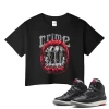 TeeVivo Jordan 2 Black Cement Crop Top, Crime Crop Top, Black Cement 2s Crop Top, Jordan 2 Outfit