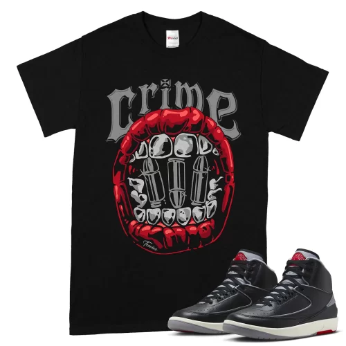 TeeVivo Jordan 2 Black Cement Shirt, Crime Shirt, Black Cement 2s Shirt, Jordan 2 Outfit