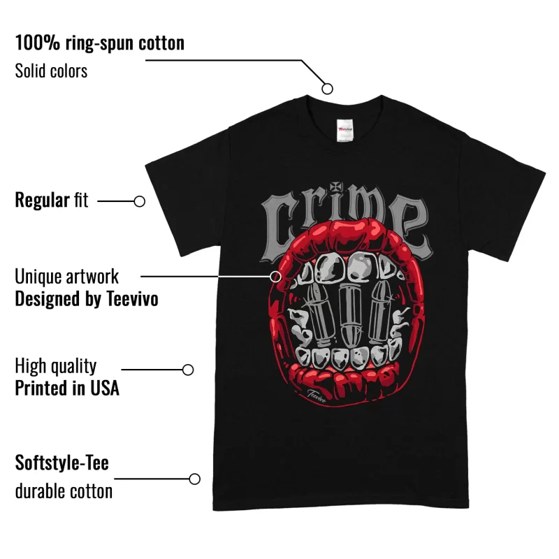 TeeVivo Jordan 2 Black Cement Shirt, Crime Shirt, Black Cement 2s Shirt, Jordan 2 Outfit