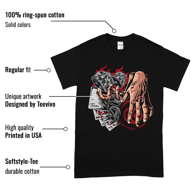 TeeVivo Jordan 2 Black Cement Shirt, Gambling Shirt, Black Cement 2s Shirt, Jordan 2 Outfit