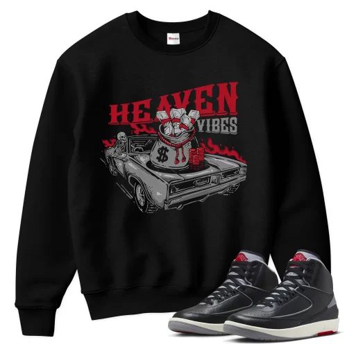 TeeVivo Jordan 2 Black Cement Sweatshirt, Heaven vibes Sweatshirt, Black Cement 2s Sweatshirt, Jordan 2 Outfit