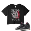 TeeVivo Jordan 2 Black Cement Crop Top, Hug your lost smile Crop Top, Black Cement 2s Crop Top, Jordan 2 Outfit